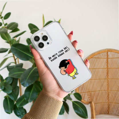 Funny Mood Shinchan Clear Silicon Cover
