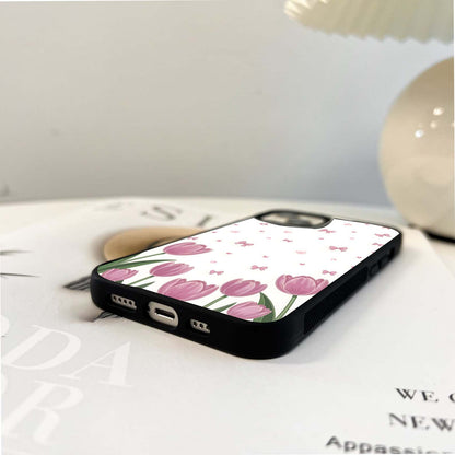 Soft Tulip Meadow Glass Case