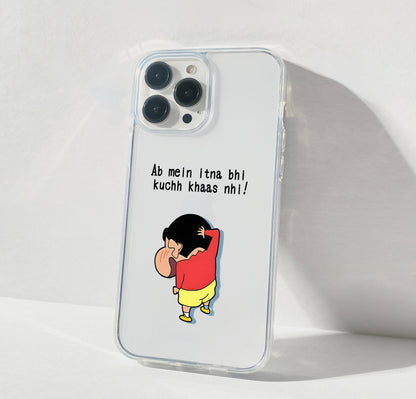 Funny Mood Shinchan Clear Silicon Cover