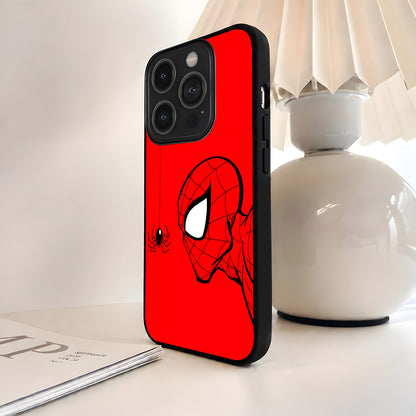 Red Web Spiderman Glass Case