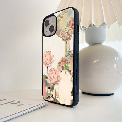 Blossom Serenity Cat Glass Case