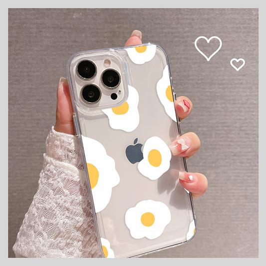 Egg Flower Pattern 2 Clear Silicon Case Cover