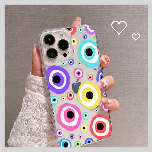 Multi Color Eye Clear Silicon Case Cover