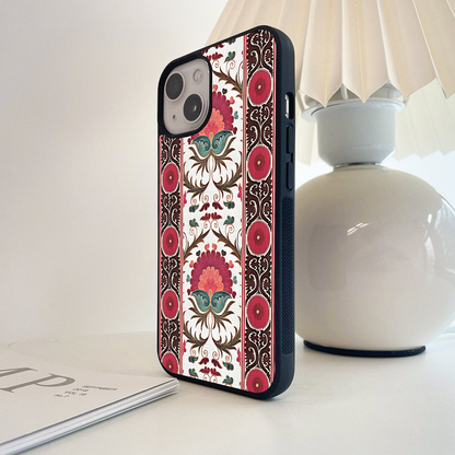 Crimson Heritage Bloom Glass Case