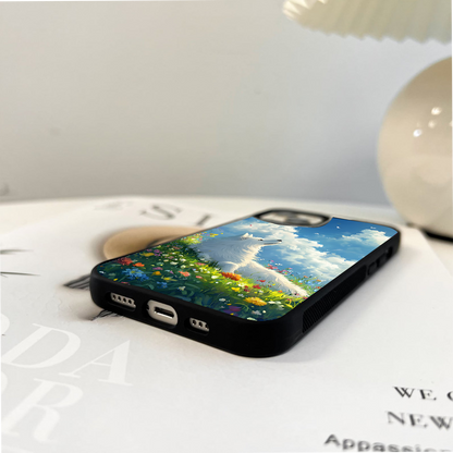 Flowery Hill Wolf Glass Case