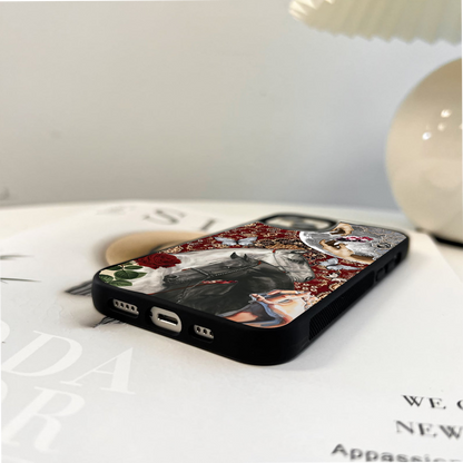 Moonlit Royal Stallion Glass Case