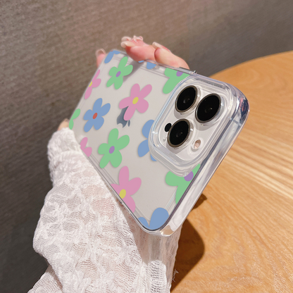 Cute Multiple Flower Pattern Clear Silicon Case Cover