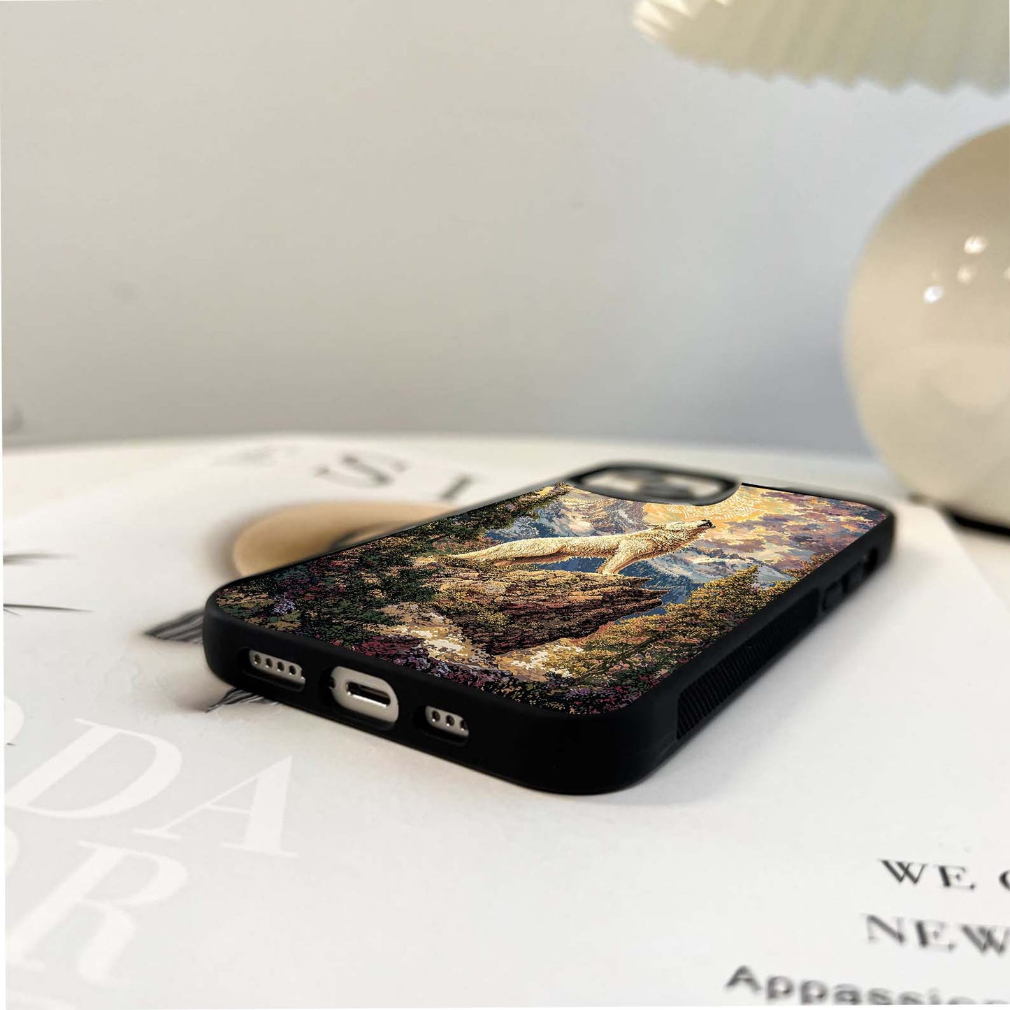 Mystic Wolf Call Glass Case