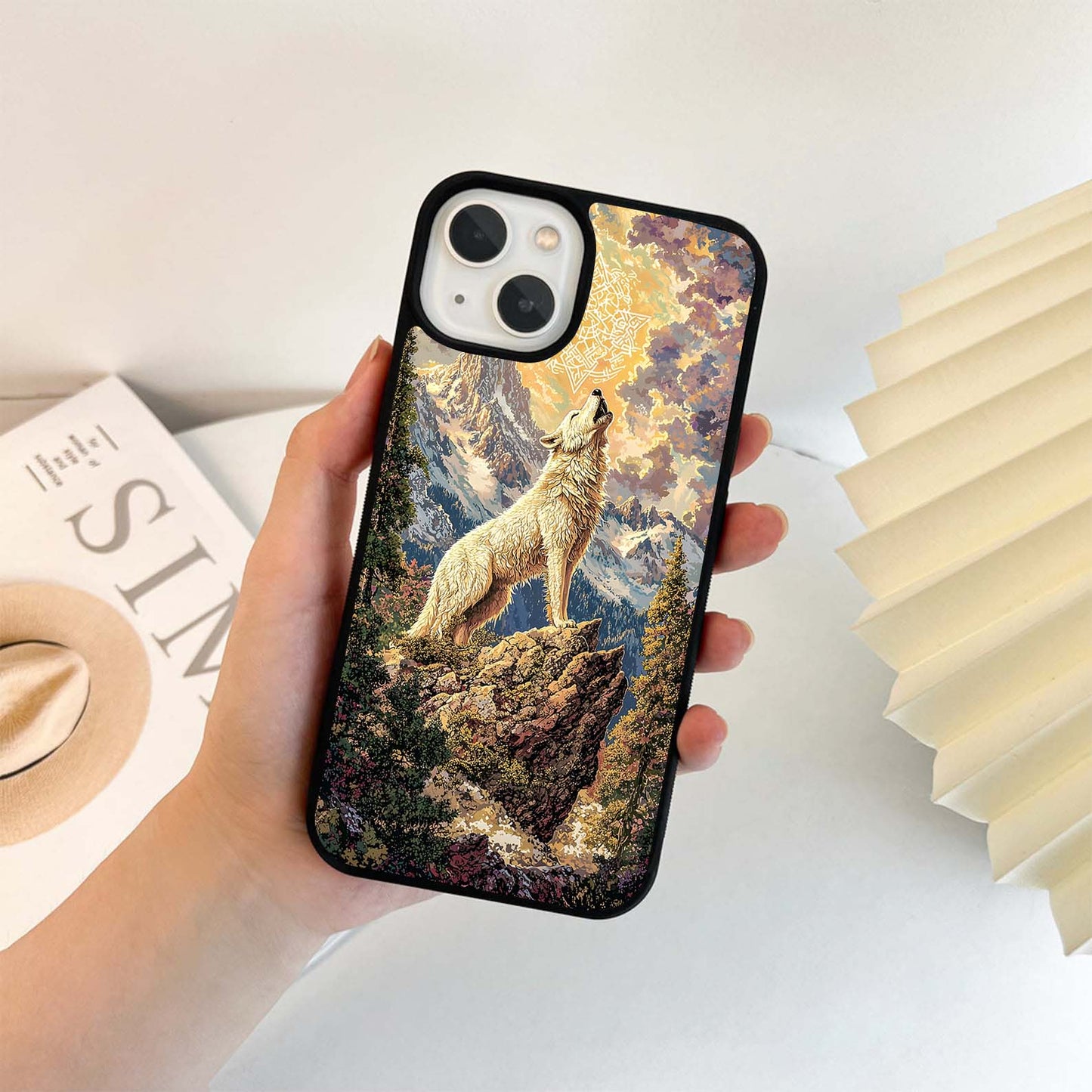 Mystic Wolf Call Glass Case