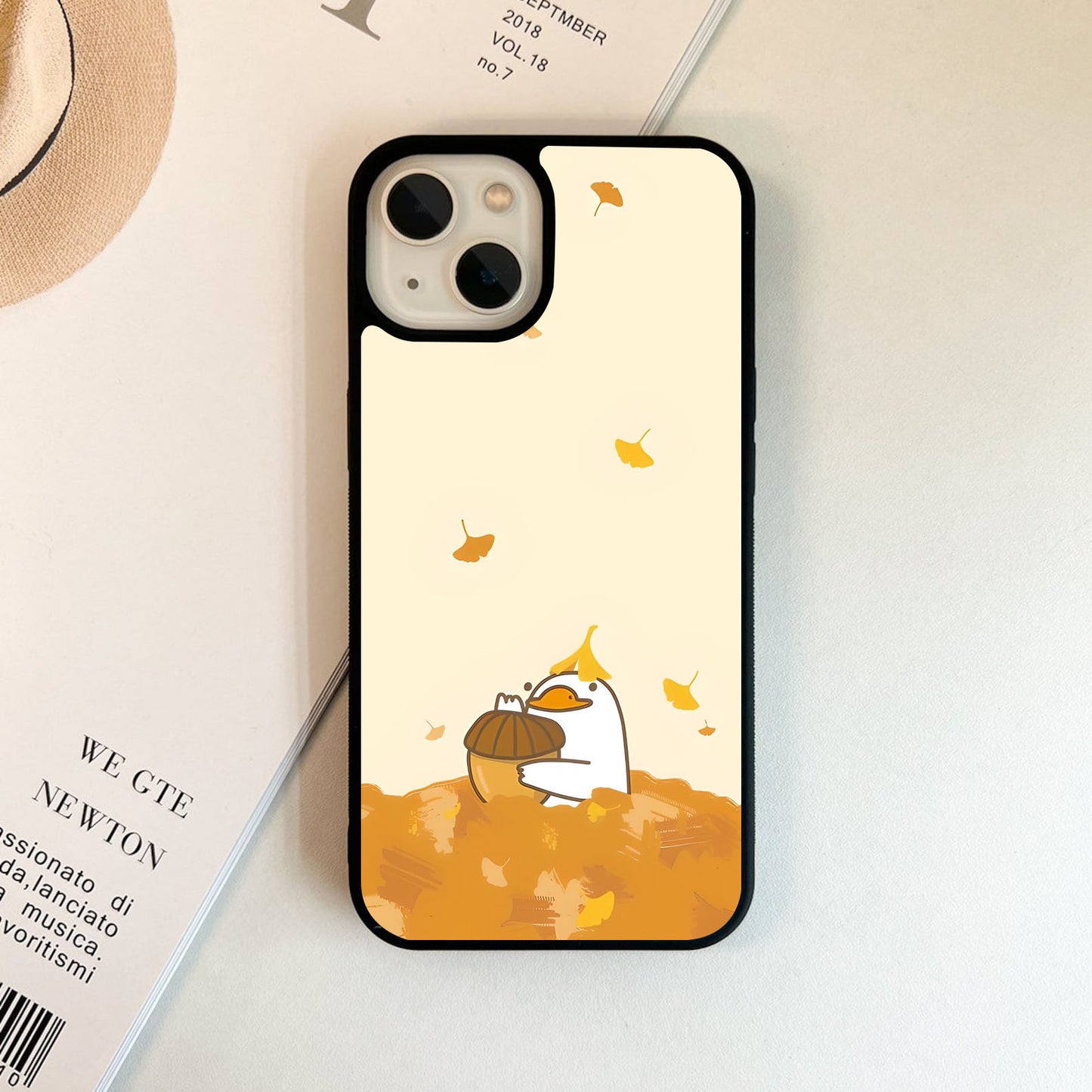 Golden Leaf Hug Glass Case