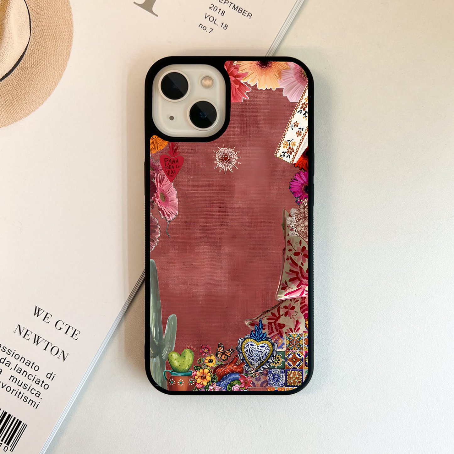 Floral Moon Fiesta Glass Case