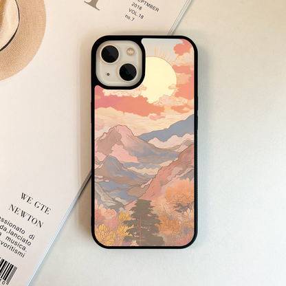 Japanic Mountains Glass Case