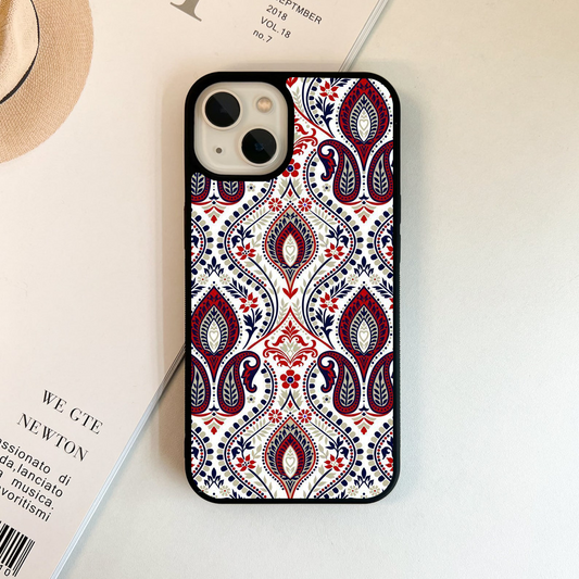 Vintage Paisley Charm Glass Case