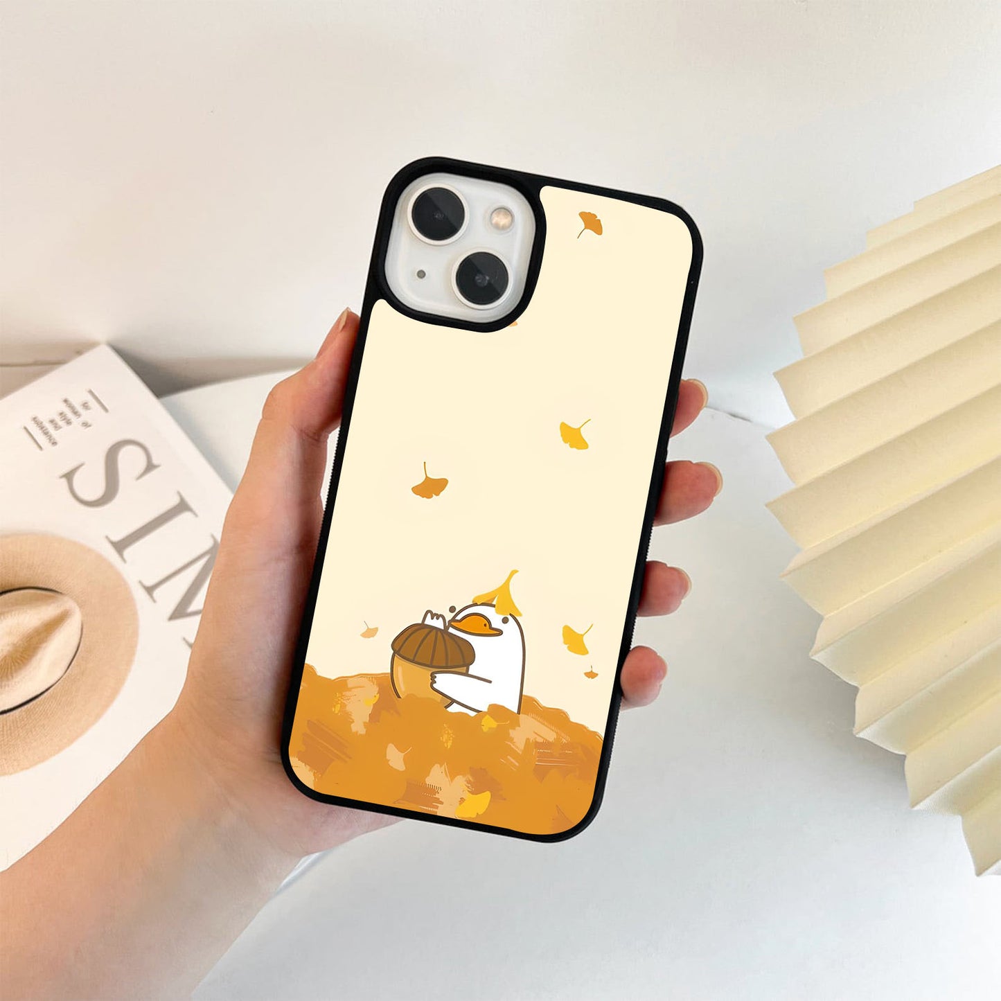 Golden Leaf Hug Glass Case