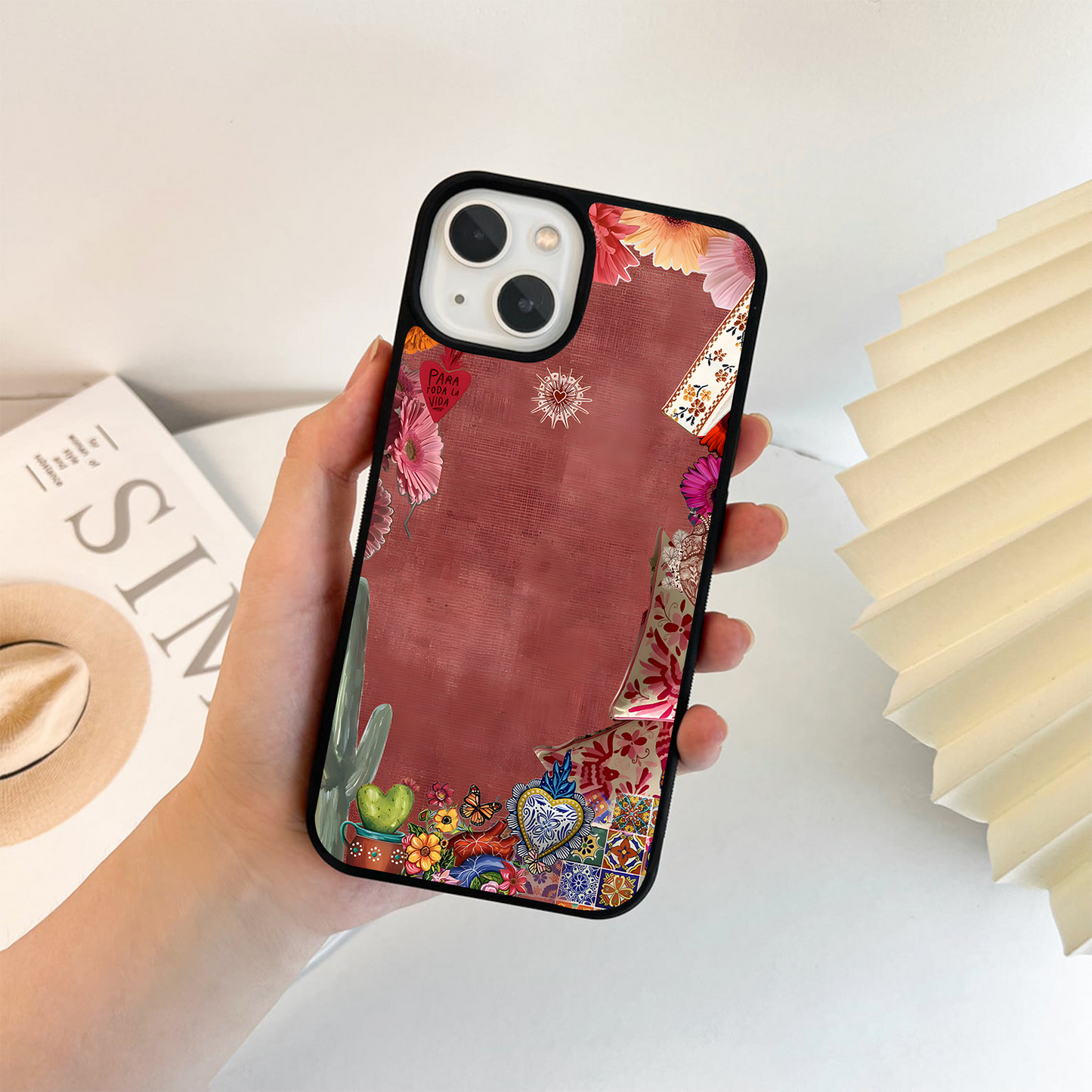 Floral Moon Fiesta Glass Case