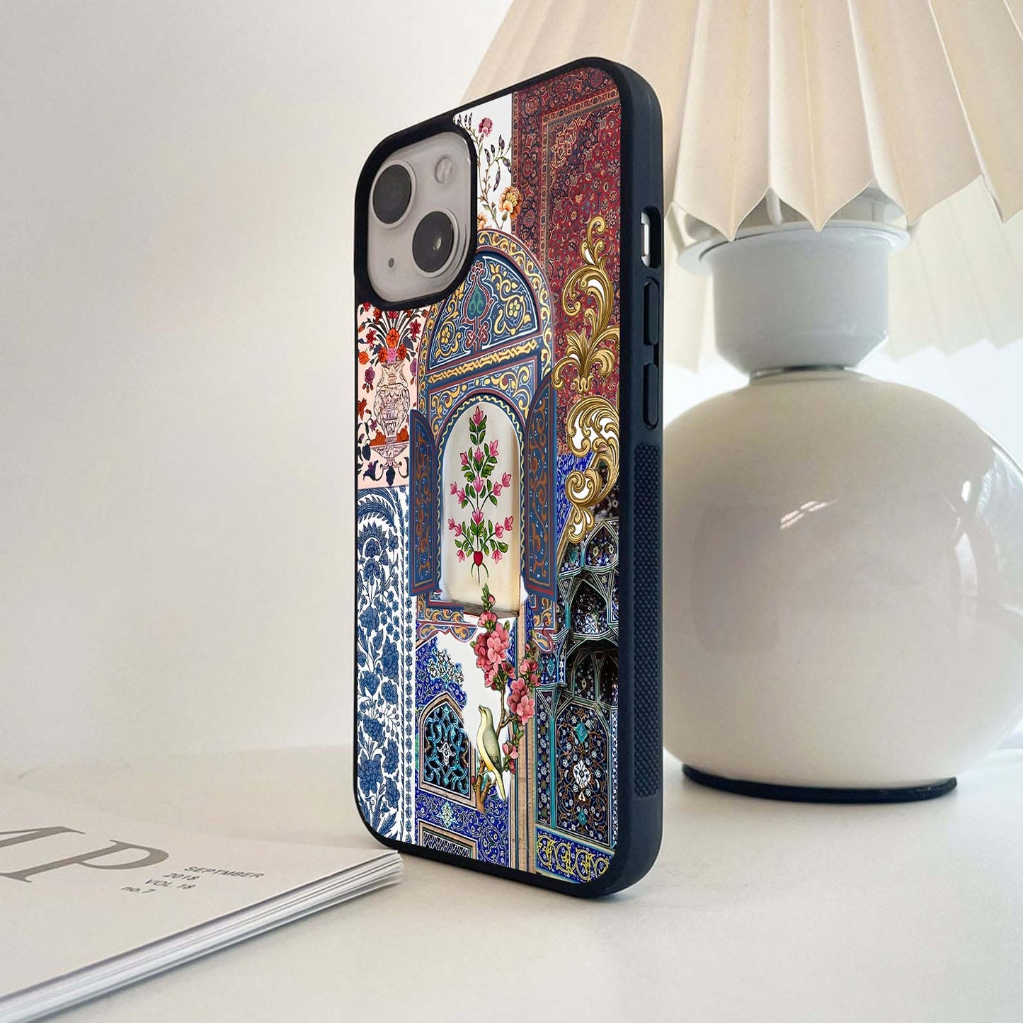 Persian Tile Garden Glass Case