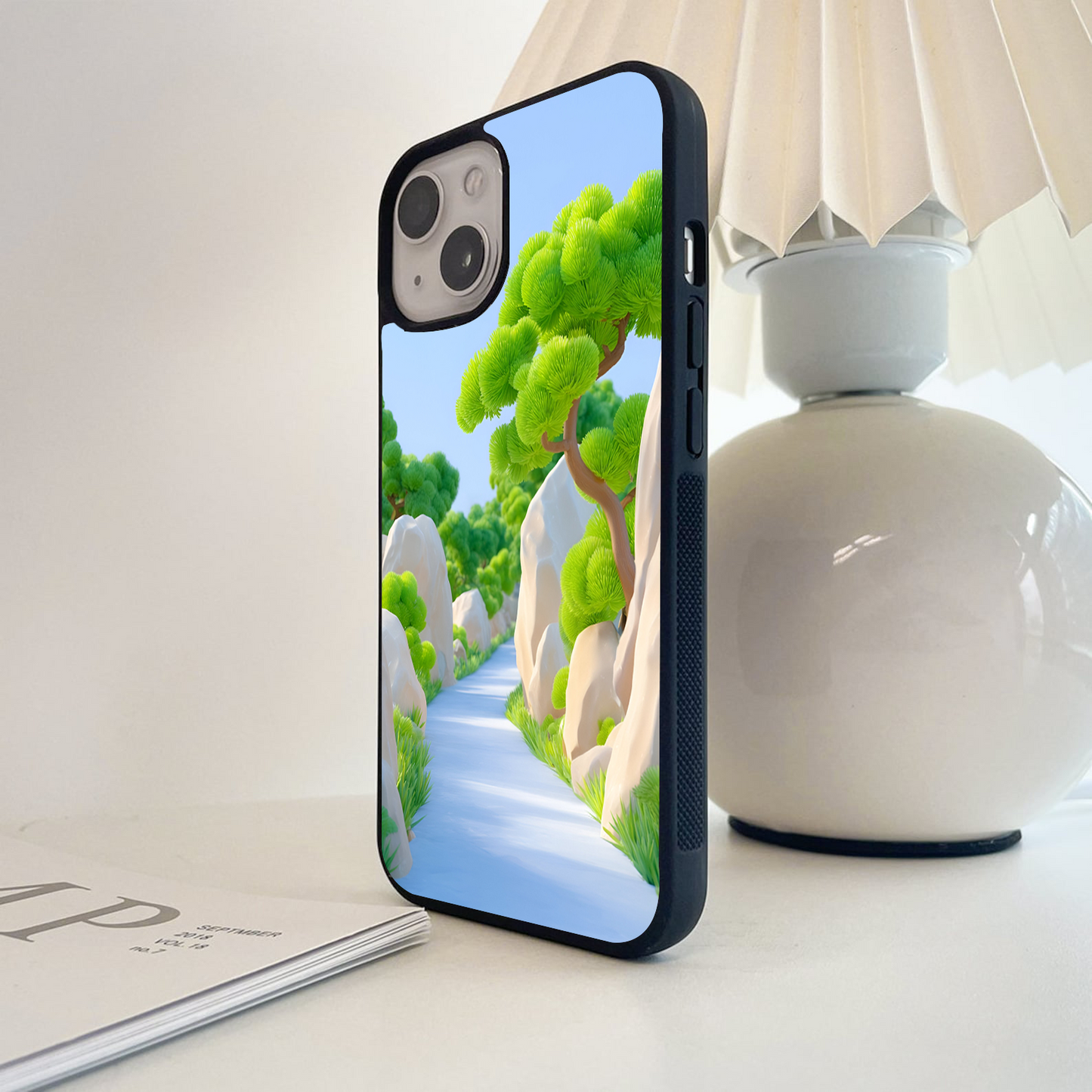 Peaceful Pathway Ride Glass Case