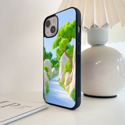 Peaceful Pathway Ride Glass Case