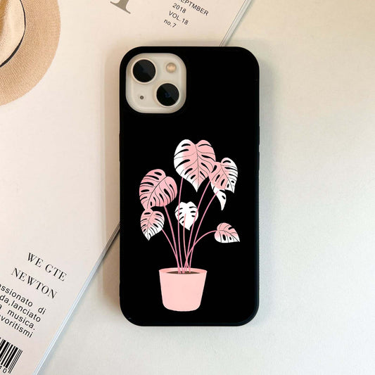 Pink Blush Monstera Glass Case