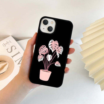 Pink Blush Monstera Glass Case