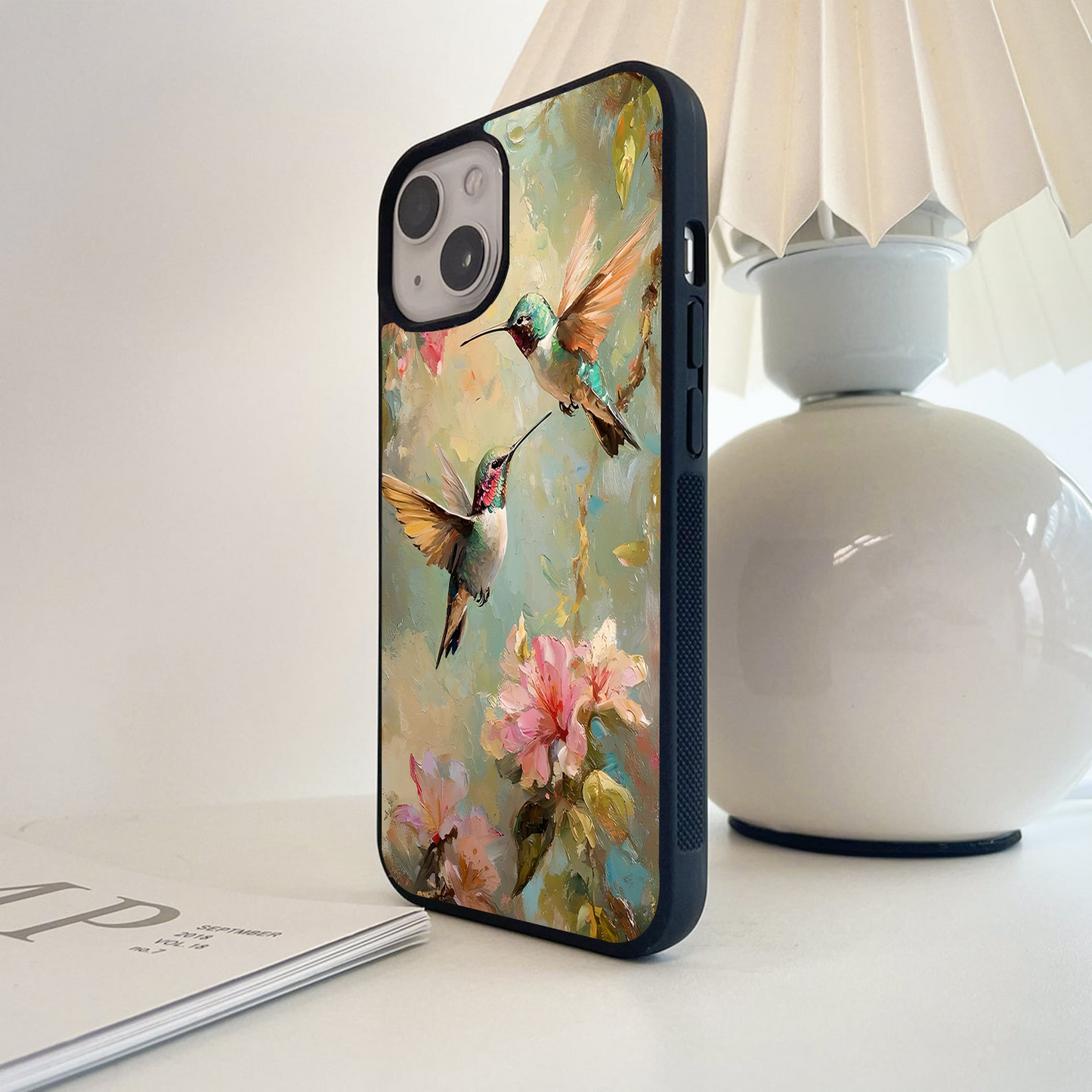 Floral Winged Dance Glass Case