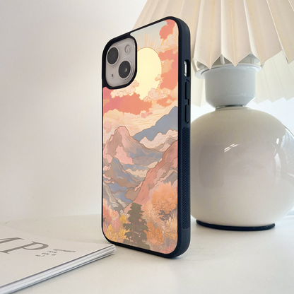 Japanic Mountains Glass Case