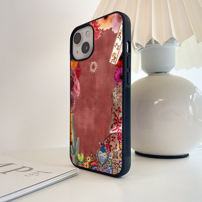 Floral Moon Fiesta Glass Case