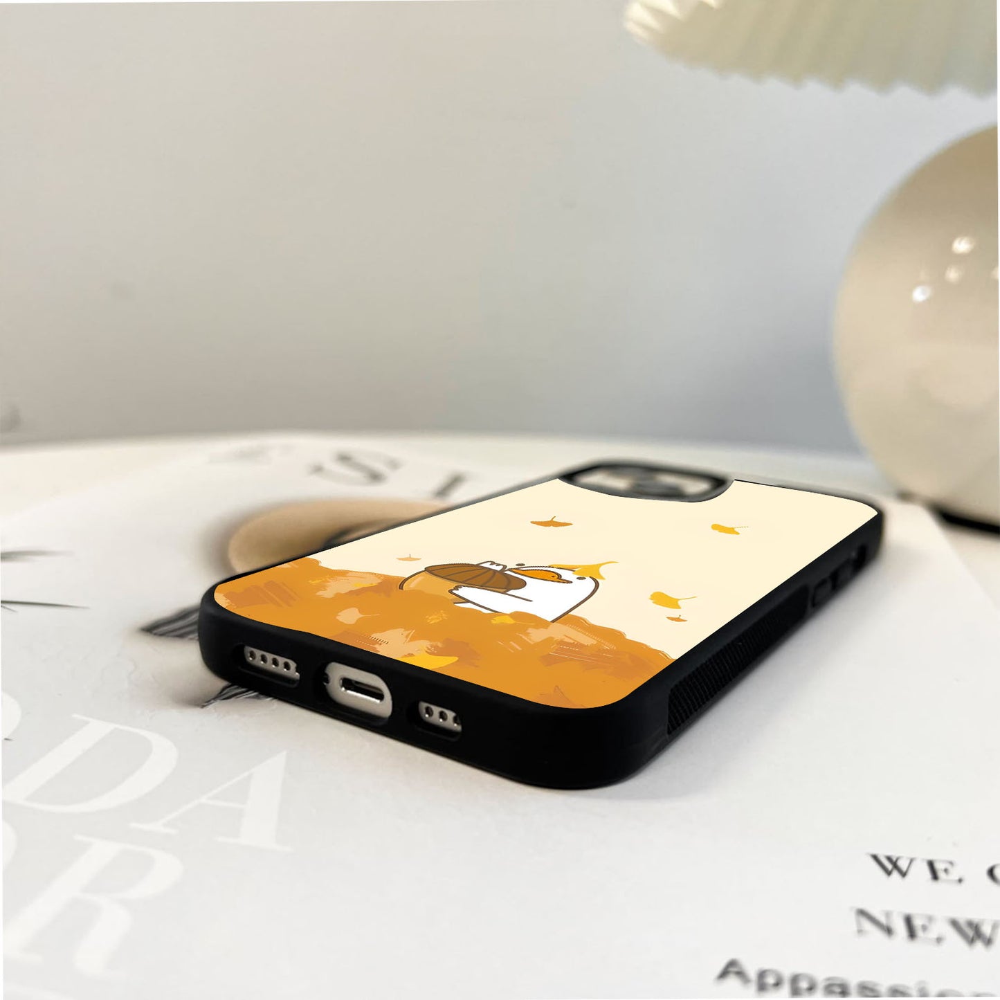 Golden Leaf Hug Glass Case