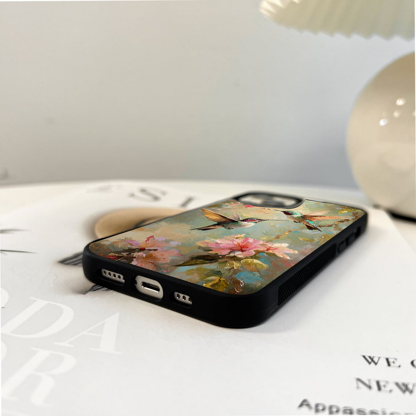 Floral Winged Dance Glass Case