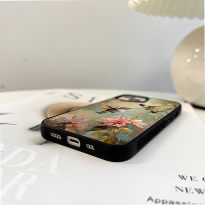 Floral Winged Dance Glass Case