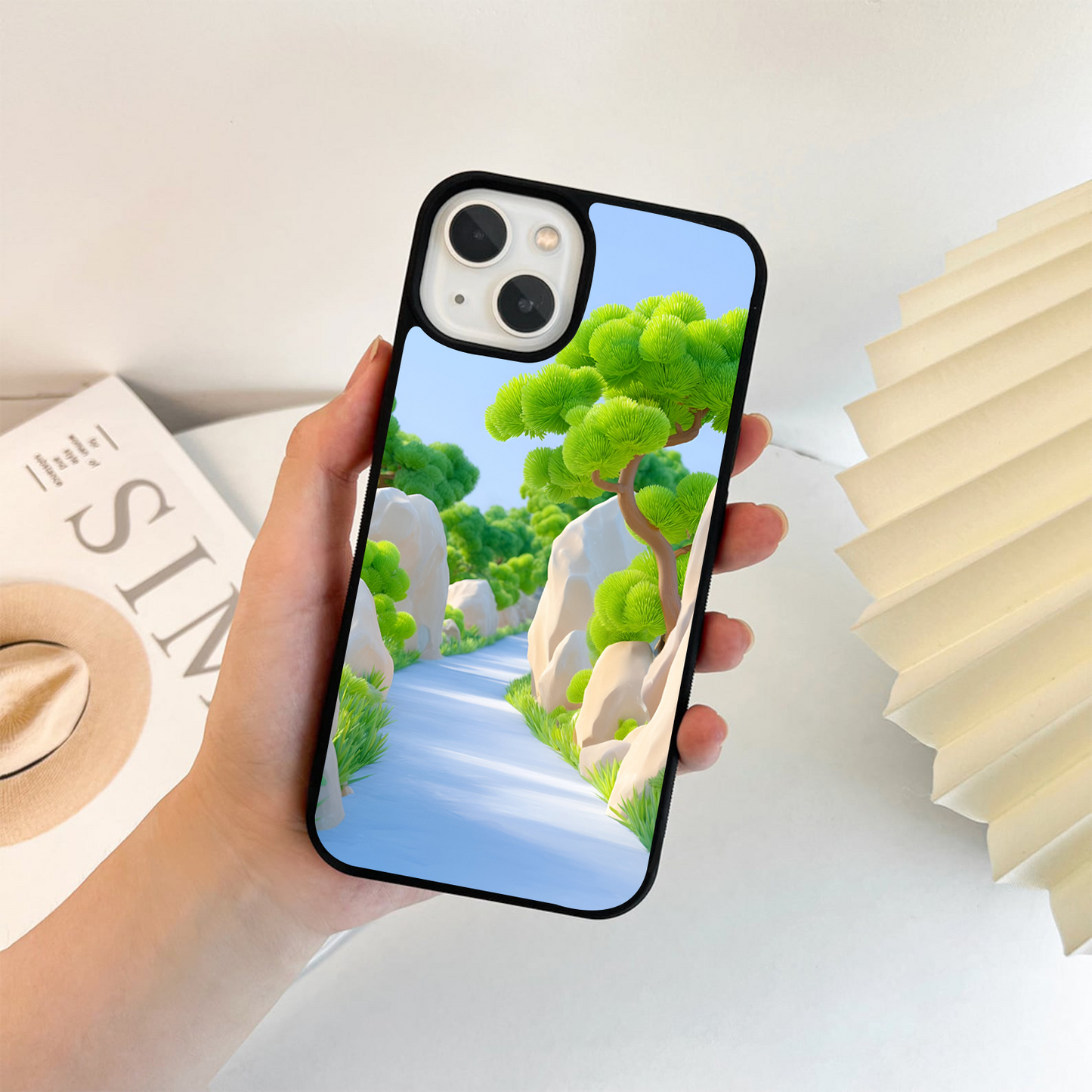 Peaceful Pathway Ride Glass Case