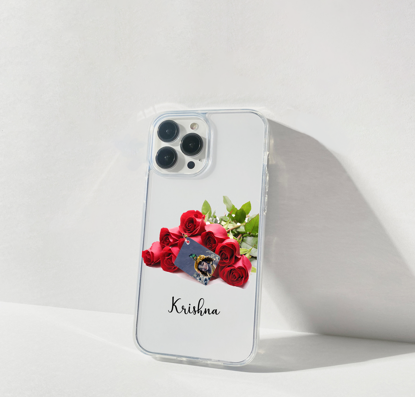 Divine Rose Blessing Custom Photo Cute Clear Silicon Case Cover