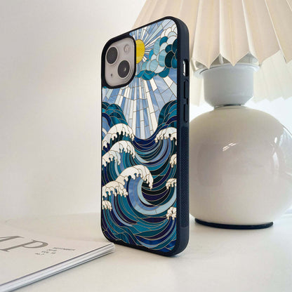 Ocean Radiance Wave Glass Case