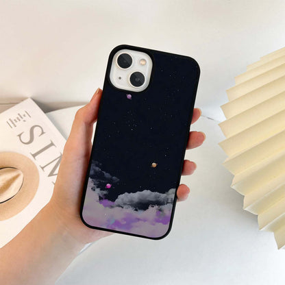 Planets in Night Sky Glass Case