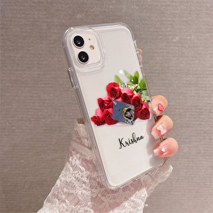 Divine Rose Blessing Custom Photo Cute Clear Silicon Case Cover
