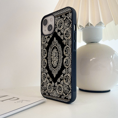 Noir Bloom Elegance Glass Case