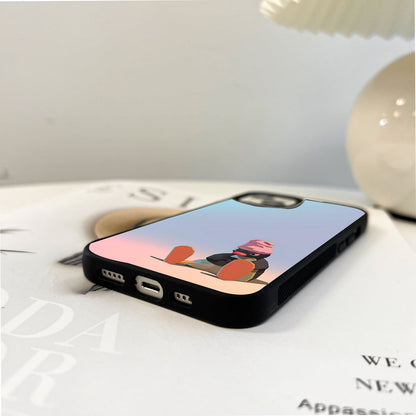 Grumpy Chill Mood Glass Case