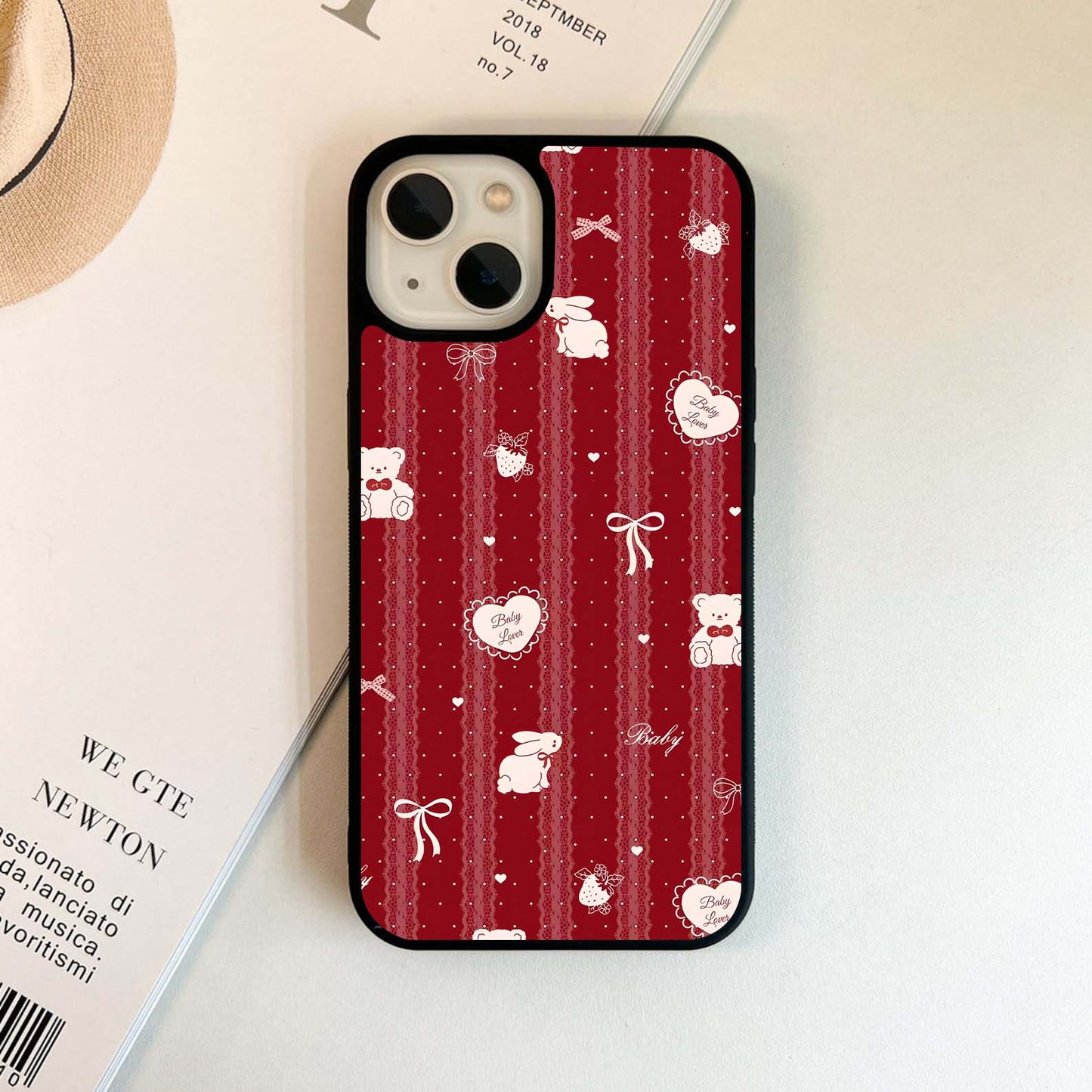 Sweet Bunny Love Glass Case