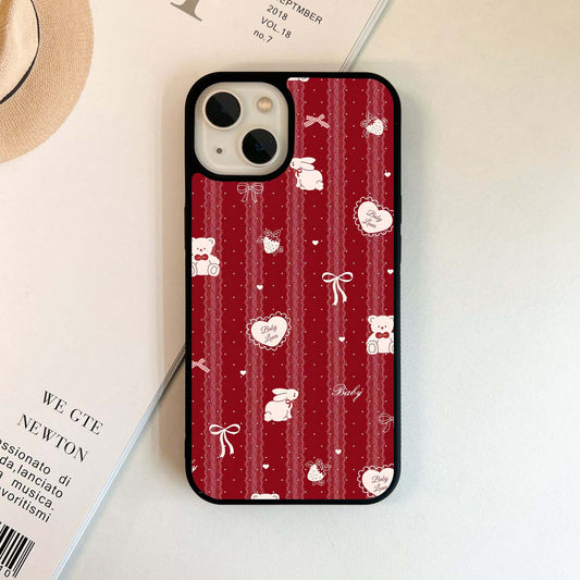 Sweet Bunny Love Glass Case