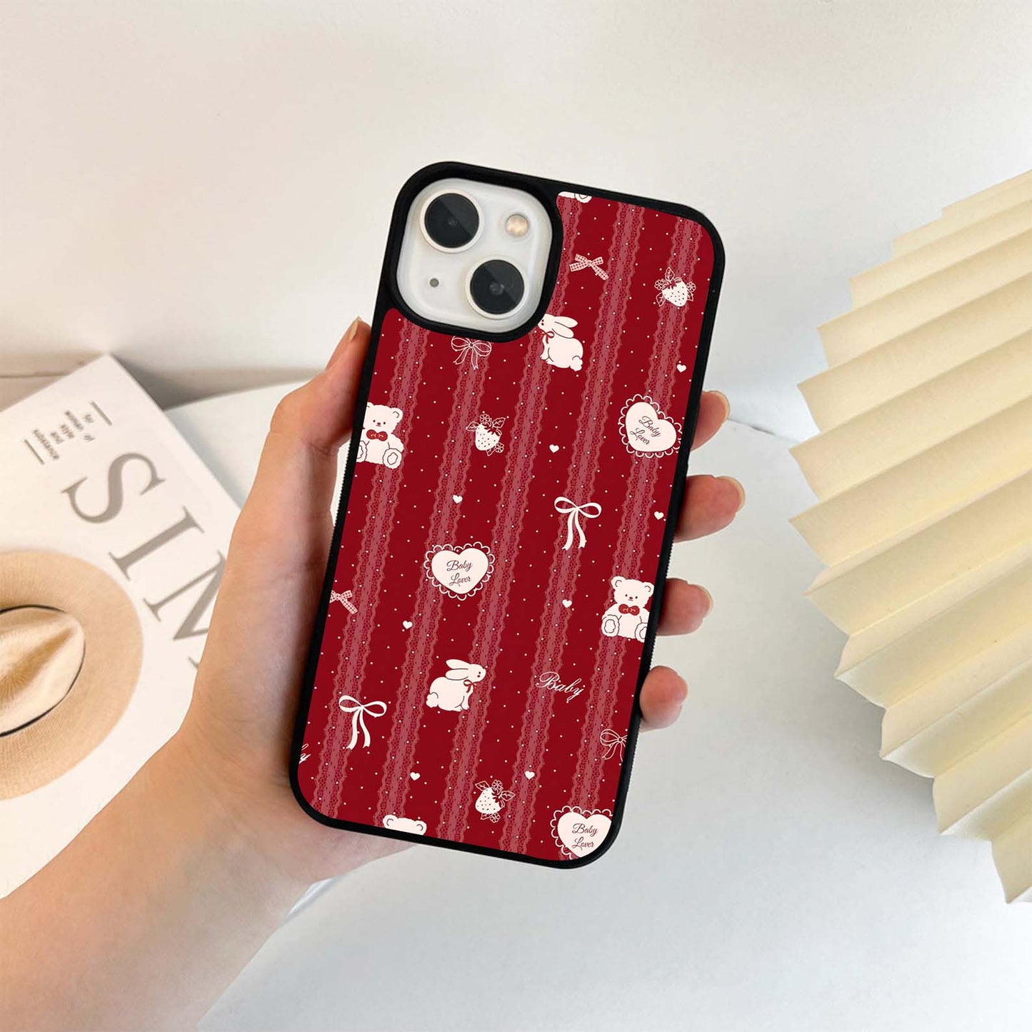 Sweet Bunny Love Glass Case