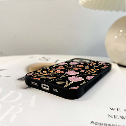 Playful Insects & Flowers Pattern  Glass Case