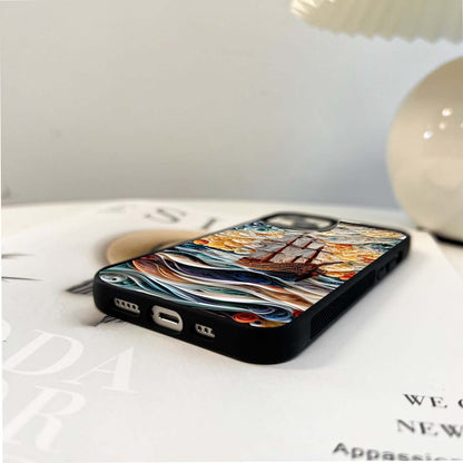 Paper Sea Voyage Glass Case