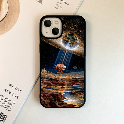 Galactic Rose Bloom Glass Case