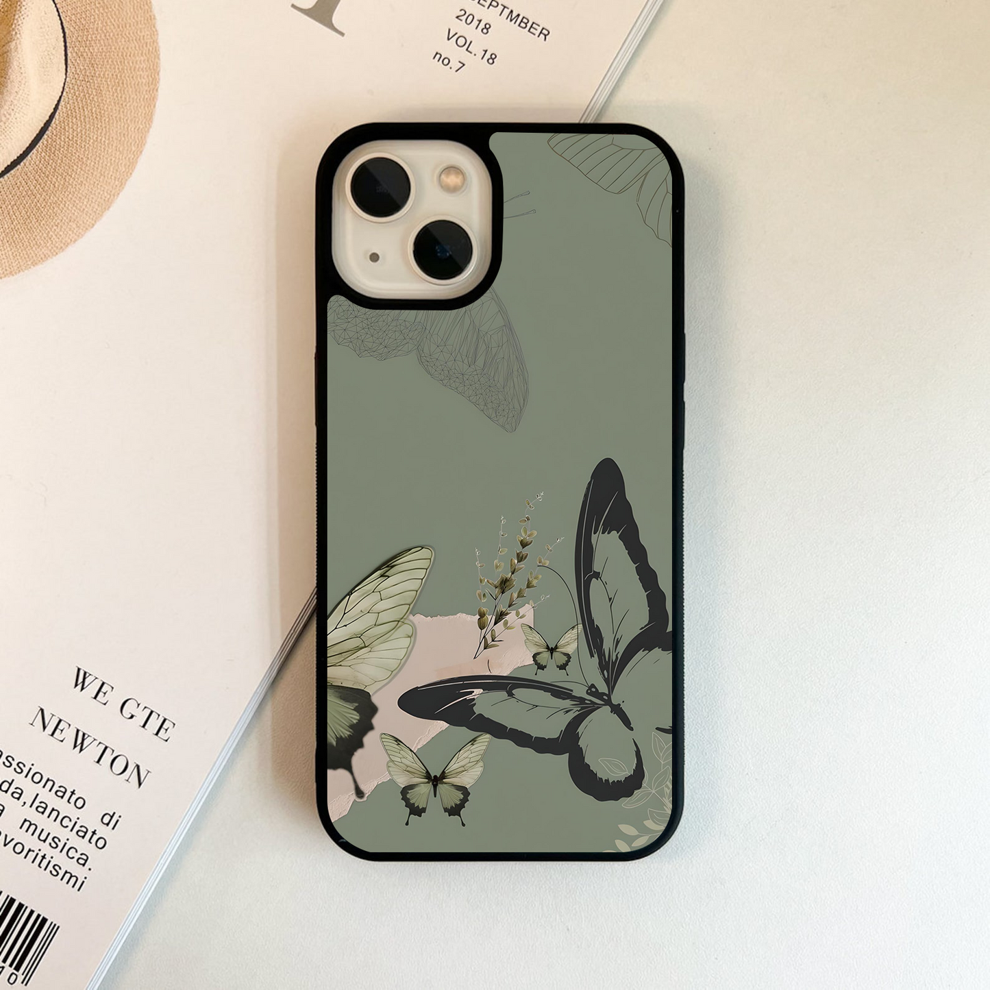 Serene Butterfly Dreams Glass Case