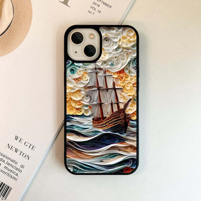 Paper Sea Voyage Glass Case