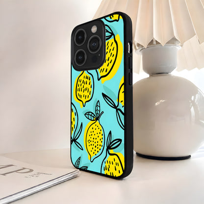 Lemon Pop Pattern Glass Case