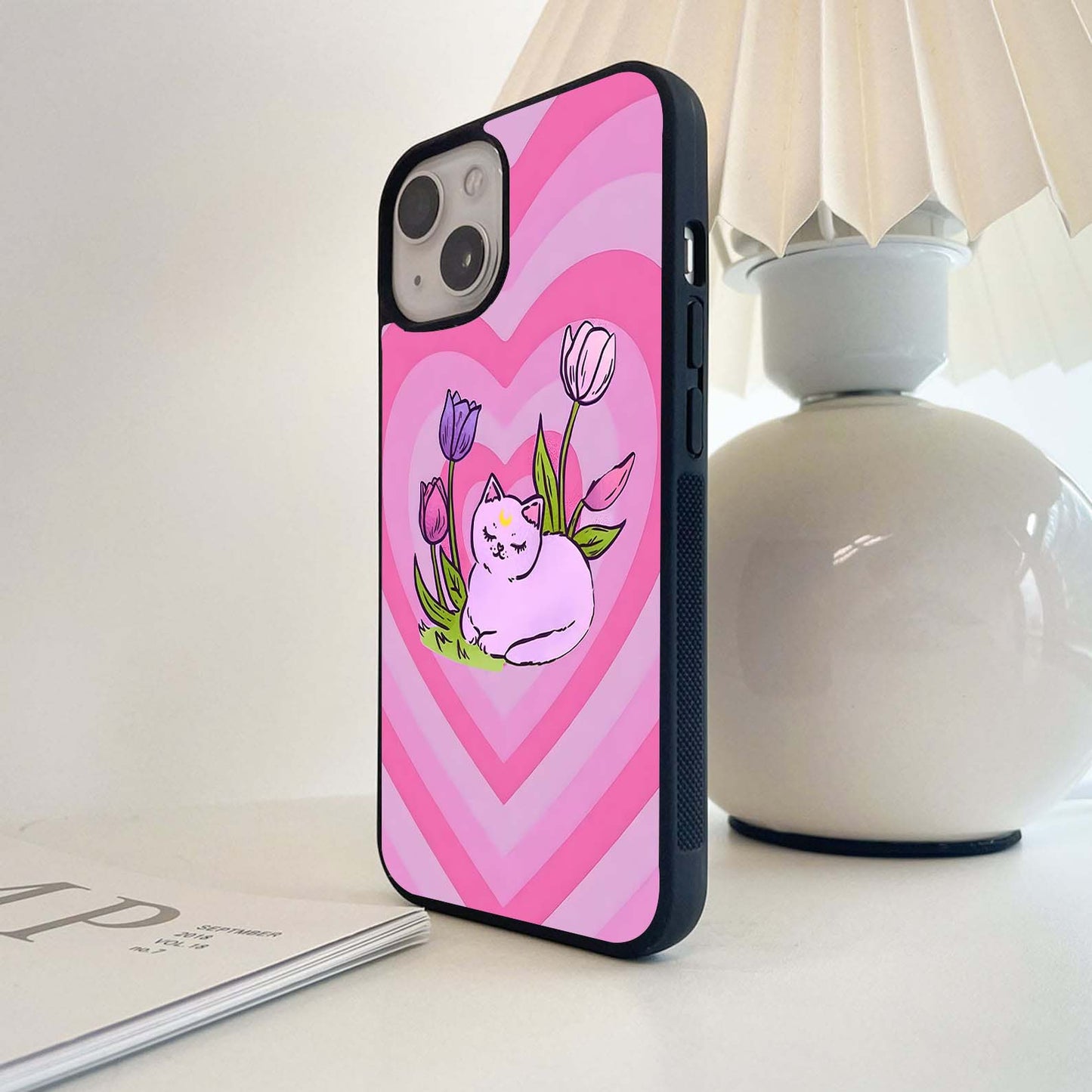Pink Dream Cat Glass Case