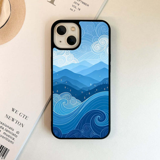 Blue Horizon Swirls Glass Case