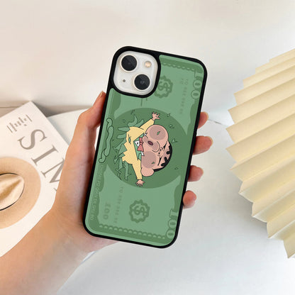 Money Lover Shinchan Glass Case