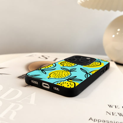 Lemon Pop Pattern Glass Case